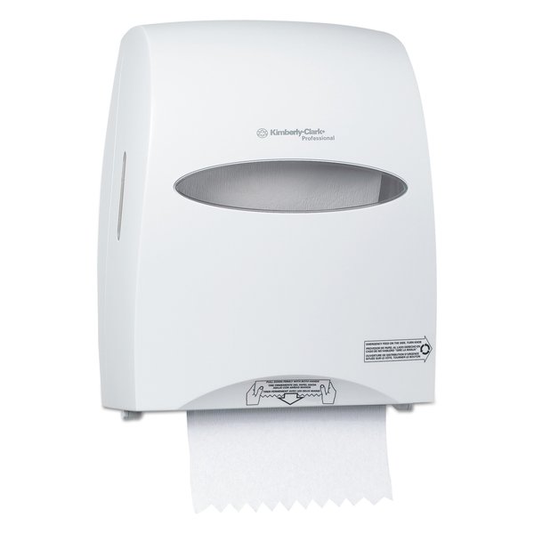 Kimberly-Clark Professional Sanitouch Roll Towel Dispenser, 1.75" Cr, 12.63w x 10.2d x 16.13h, Wht 09995